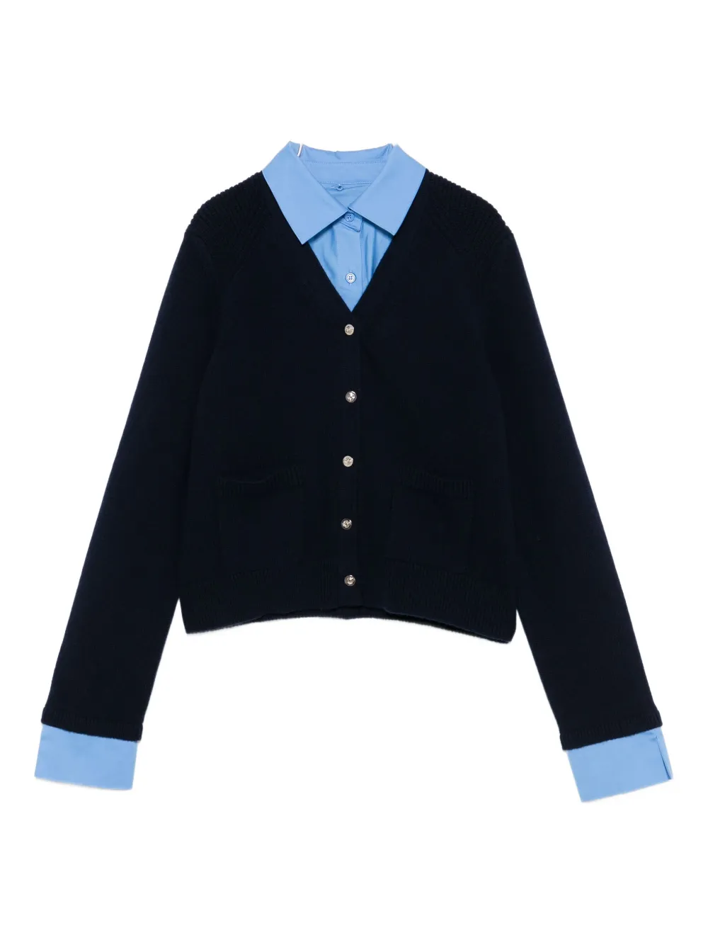 Maje patch-pockets button-up cardigan | Blue | Image 1