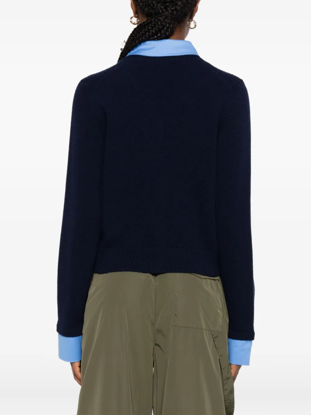 Maje Button-up vest met opgestikte zakken Blauw