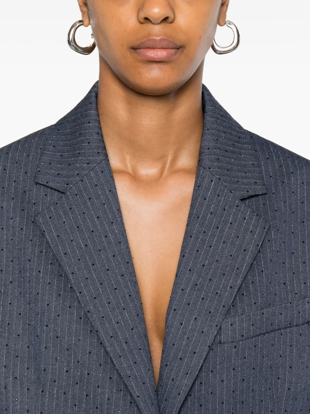 Maje Blazer met enkele rij knopen Blauw