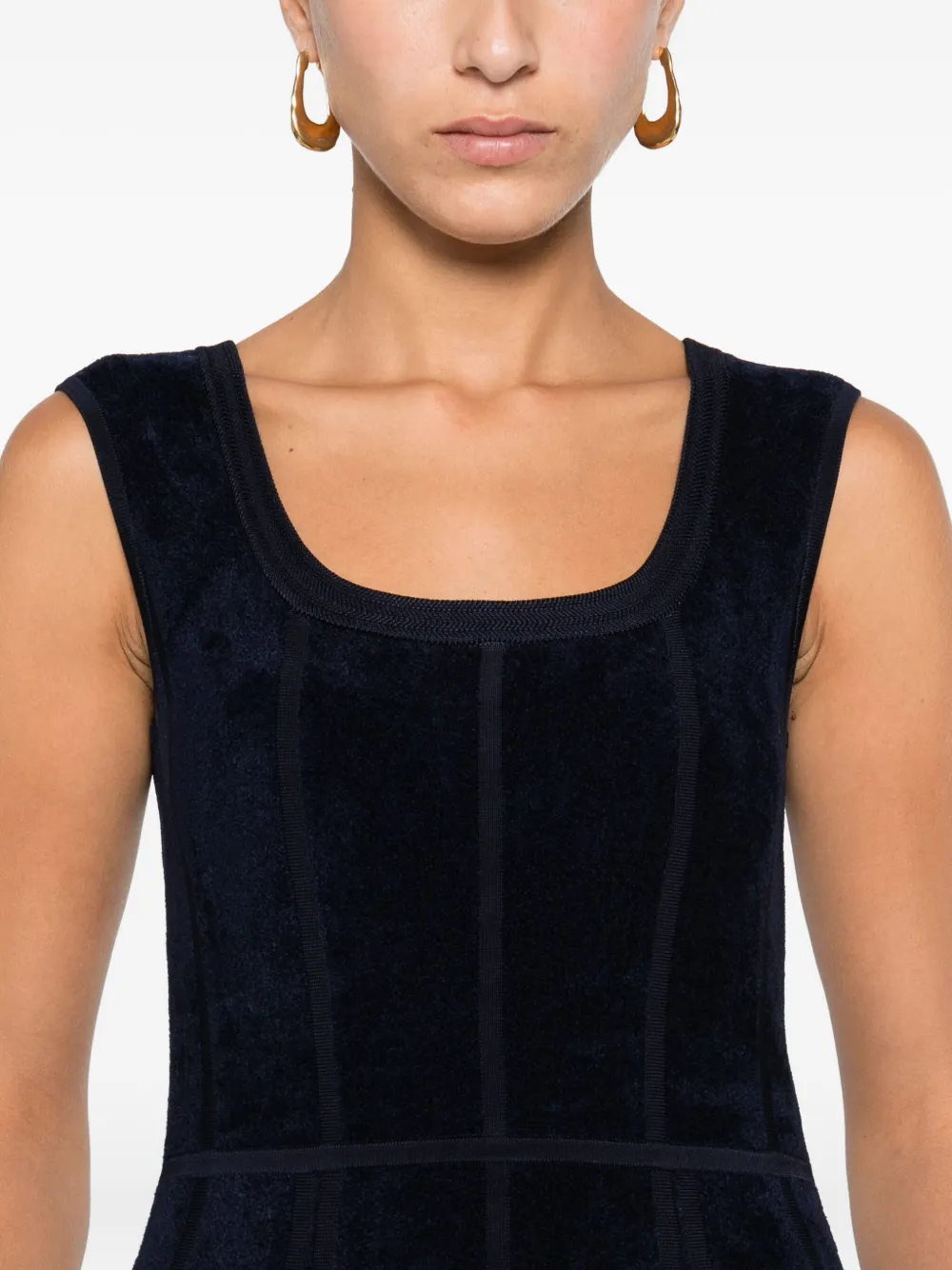 Maje Midi-jurk met vlakken Blauw