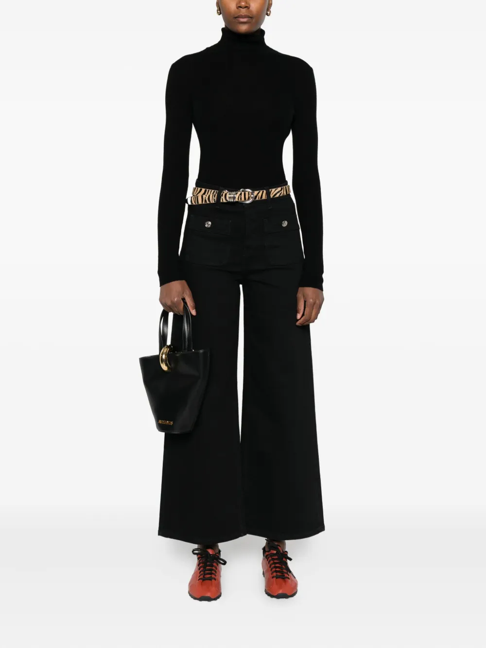 Maje top tejido de canalé con cuello de tortuga | Playeras y jerséis | Image 2