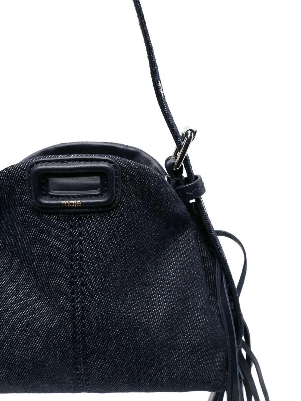 Maje Miss M denim mini-tas Blauw
