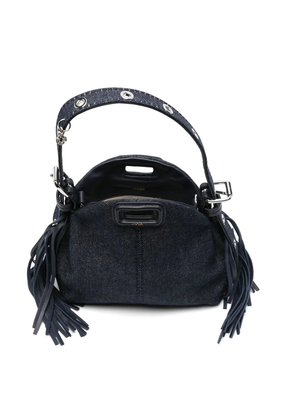 Maje Miss M denim mini-tas Blauw