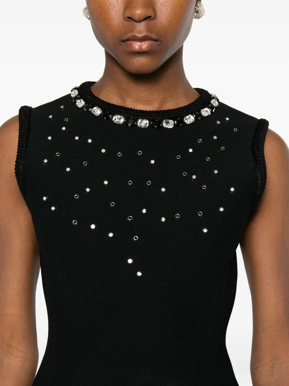 Maje Verziertes Kleid Ohne Ärmel In Black