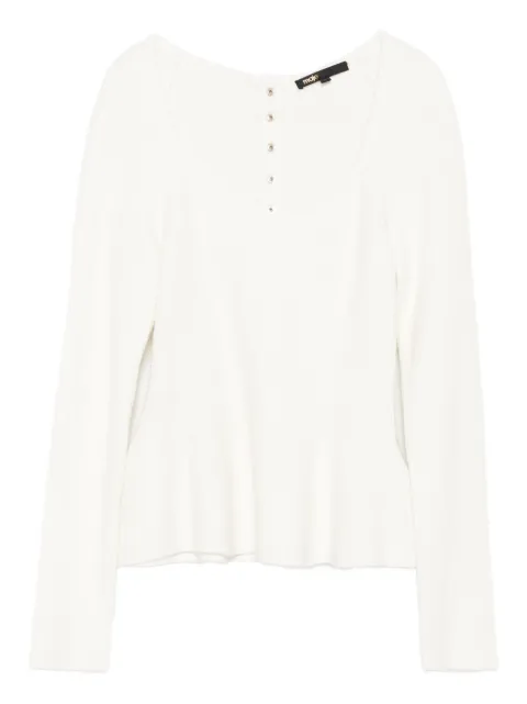 Maje ribbed square-neck top