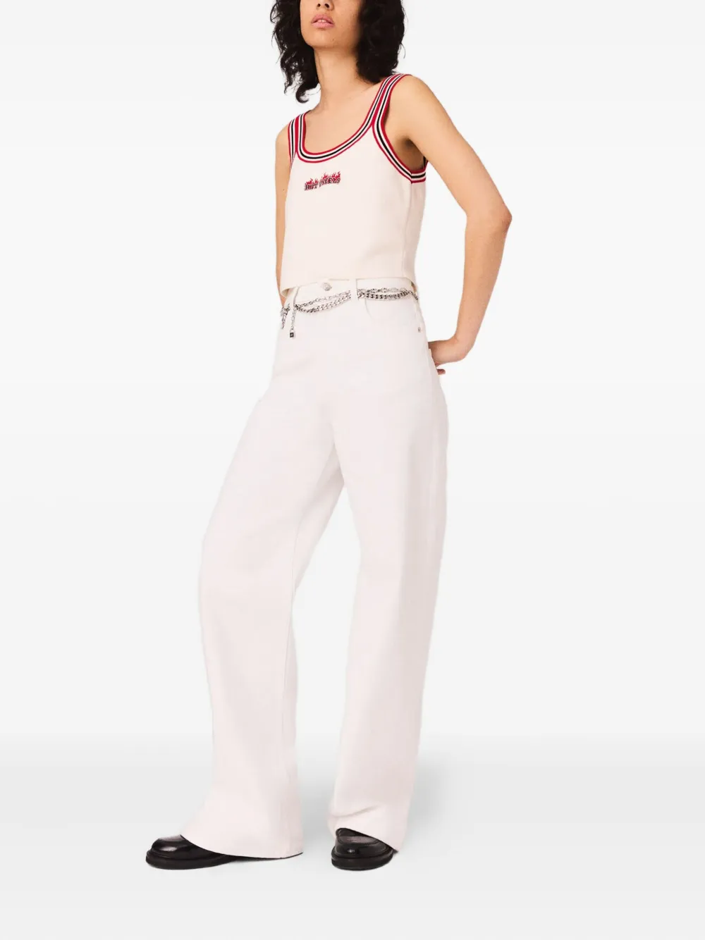 Maje flame-detail crop top | Vests & Tank Tops | Image 2