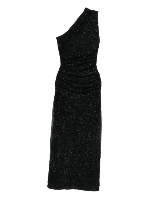 Maje vestido con detalles de strass y hombro descubierto