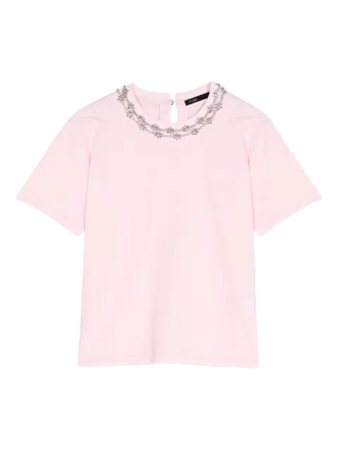 Maje short-sleeve jewel neck T-shirt