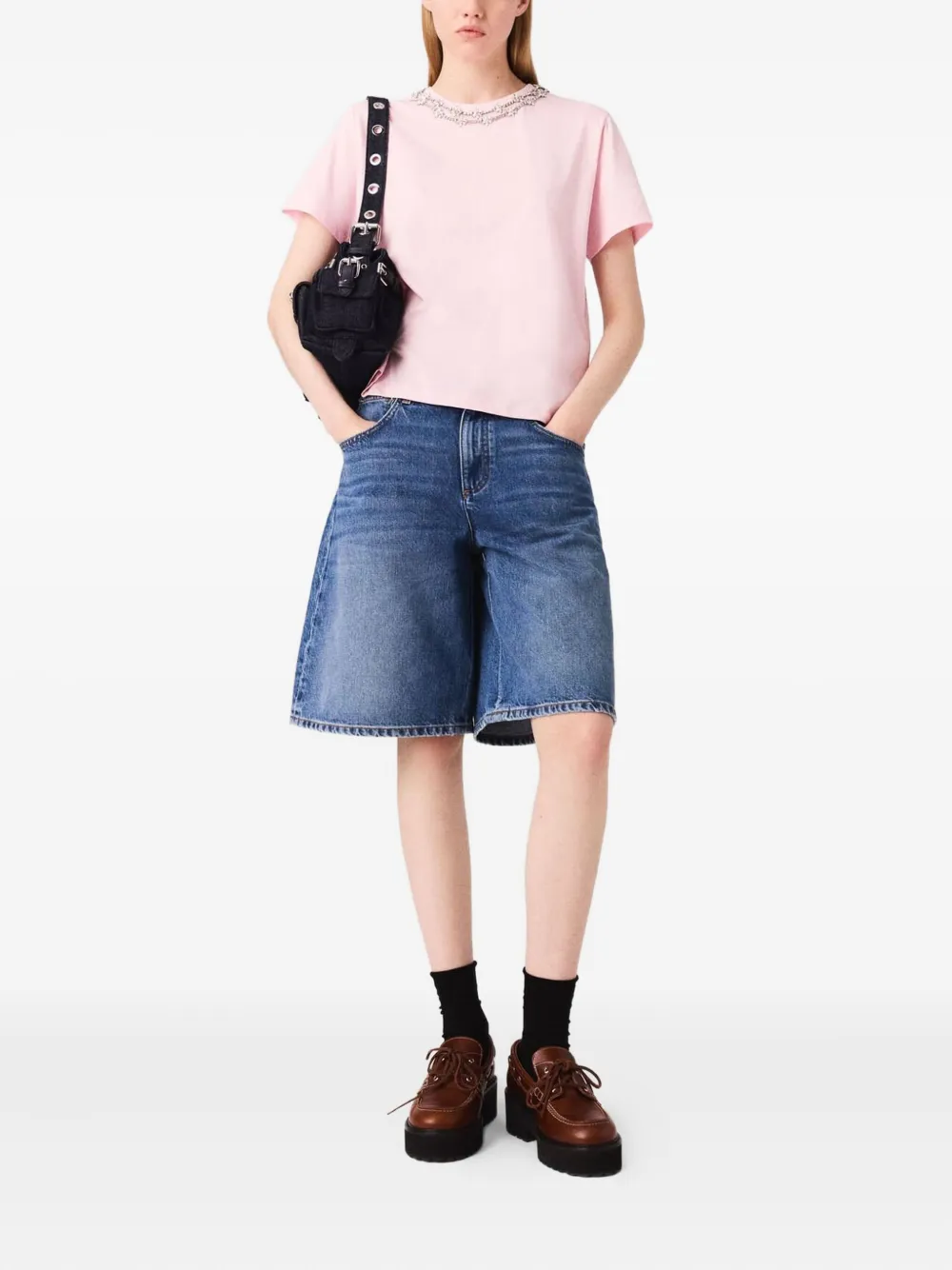 Maje short-sleeve jewel neck T-shirt | T-Shirts & Jersey Shirts | Image 2