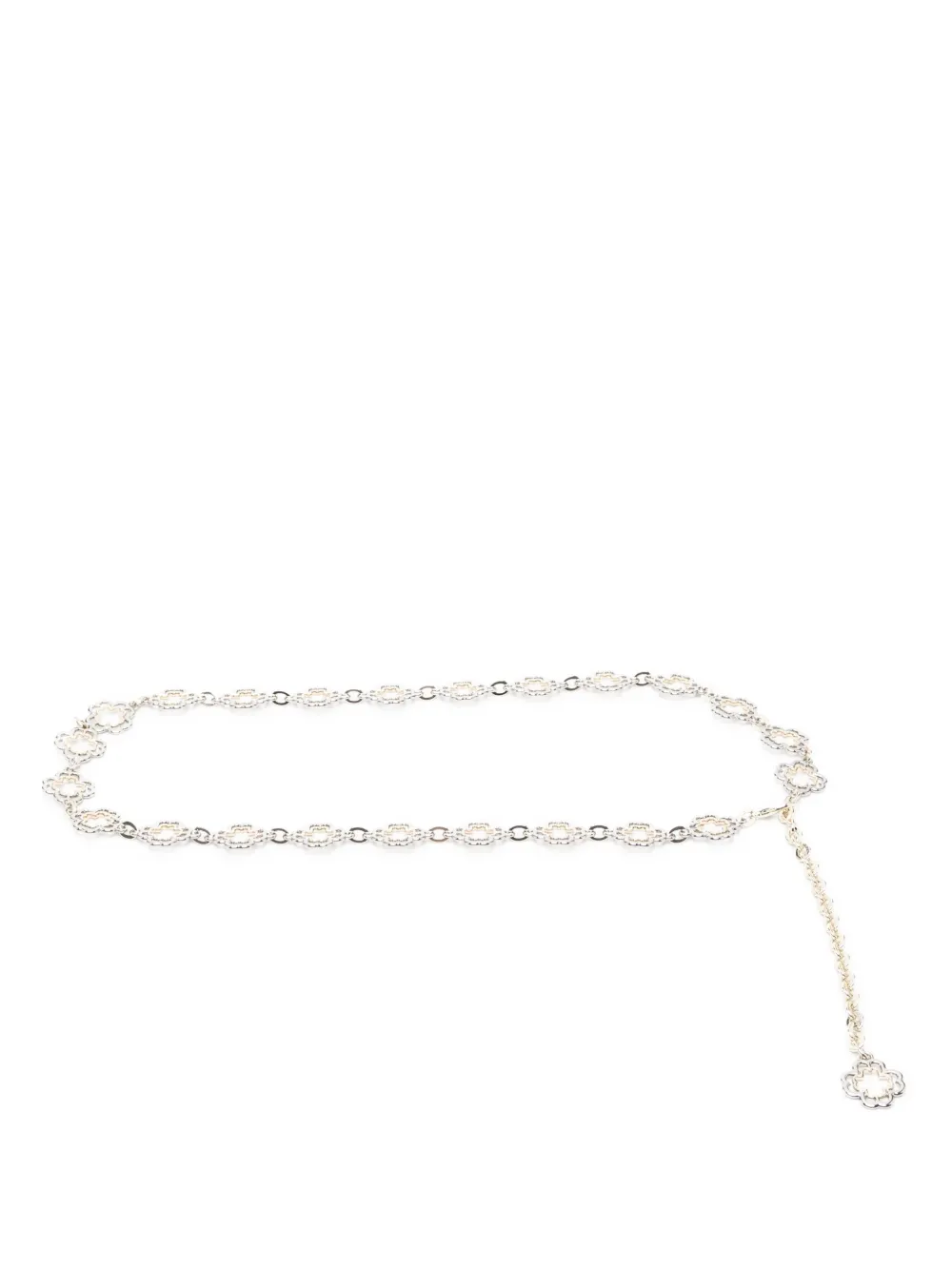 Maje Leren riem Zilver