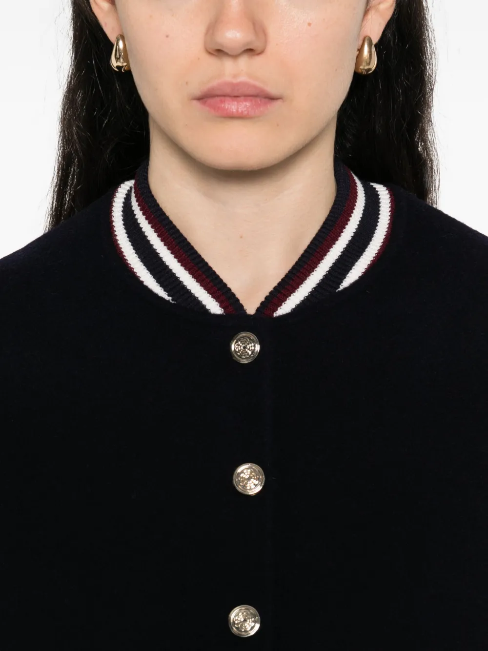 Maje Wollen bomberjack Blauw