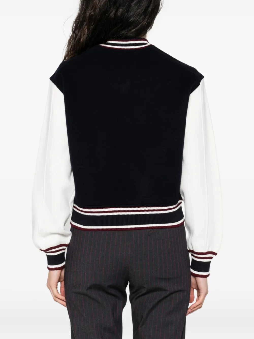 Maje Wollen bomberjack Blauw