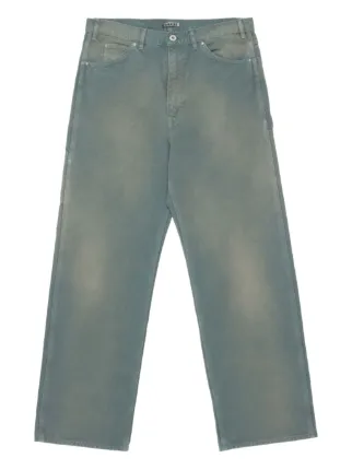 Auralee フェイデッド ダック パンツ | グリーン | FARFETCH JP