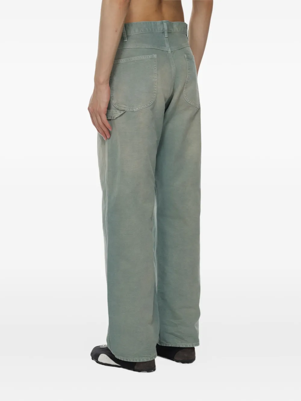 Auralee Faded Duck Trousers In Multi