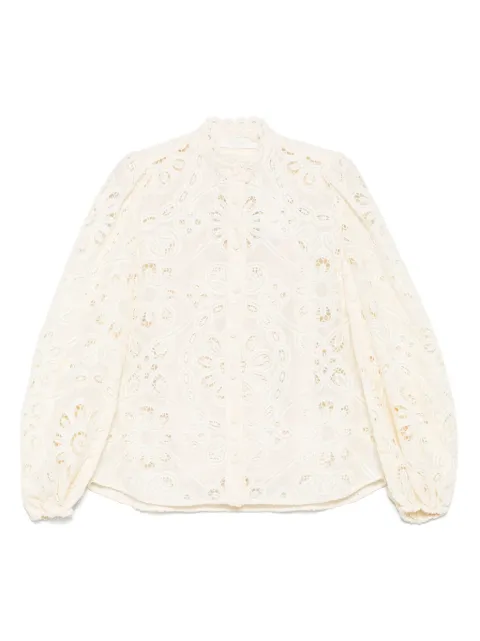 ZIMMERMANN floral-embroidered shirt