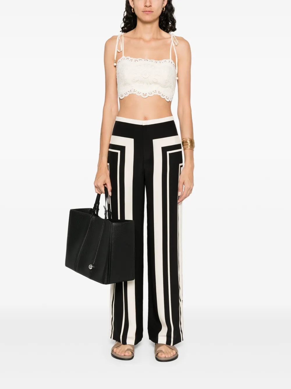 SIR. Broek met print - Zwart