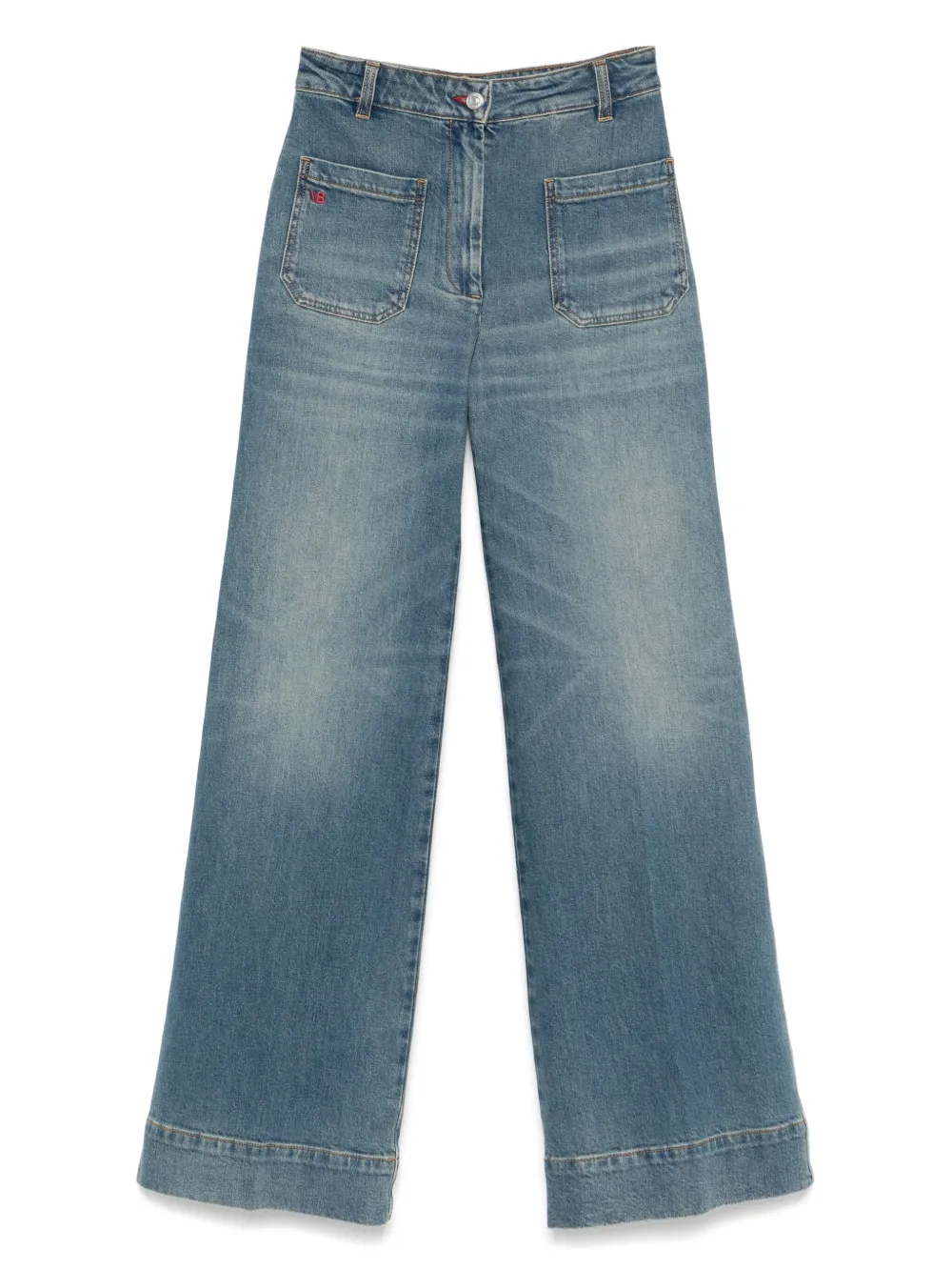 VICTORIA BECKHAM LOGO-PATCH JEANS