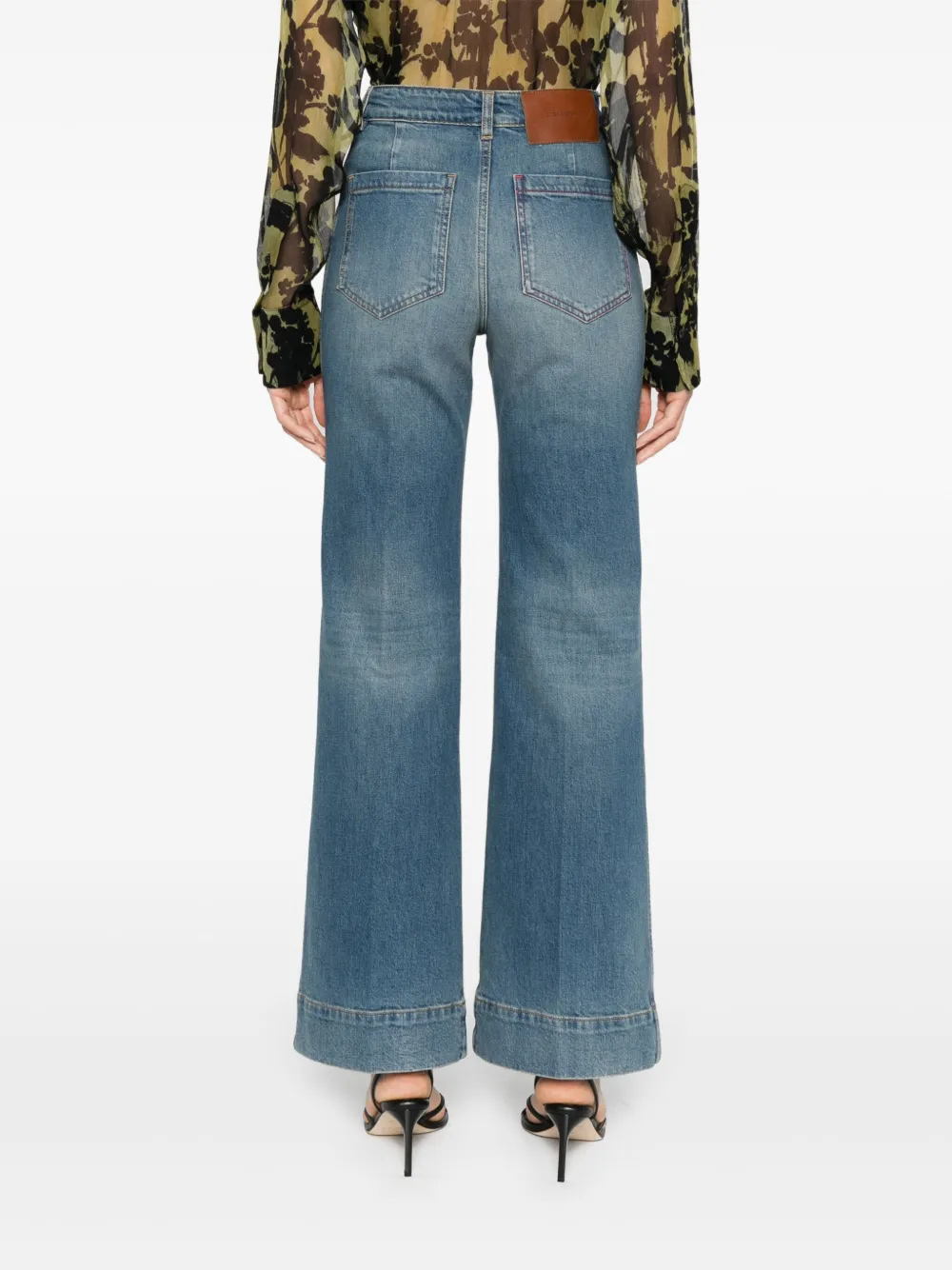 VICTORIA BECKHAM LOGO-PATCH JEANS