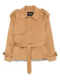 Maje belted button-fastening jacket - Brown