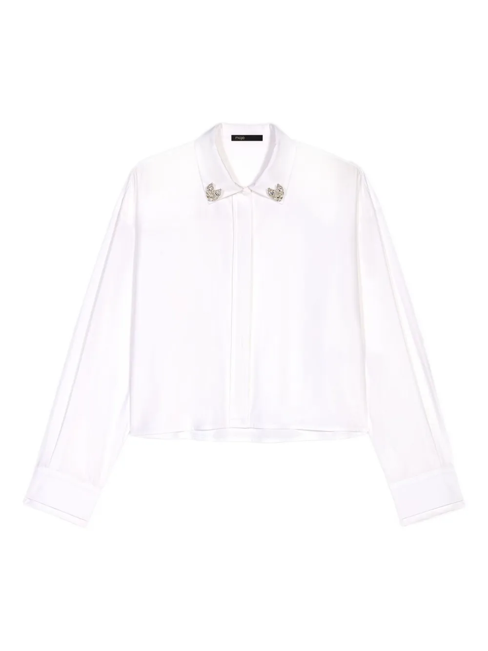 Maje playera con detalle de joya | blanco | Image 1