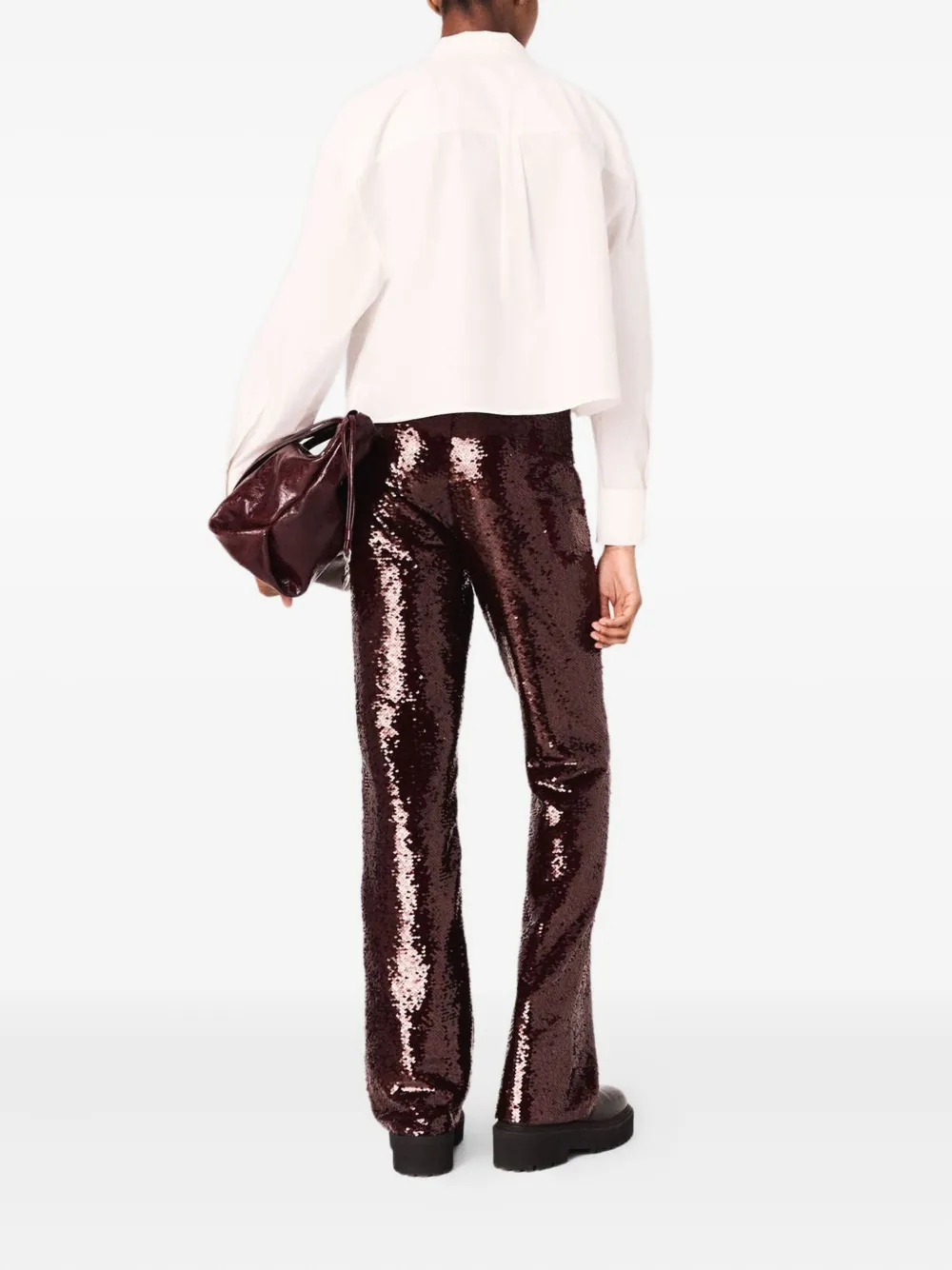 Maje Blouse met juwelen detail Wit