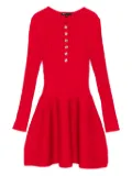 Maje button-front ribbed dress - Red