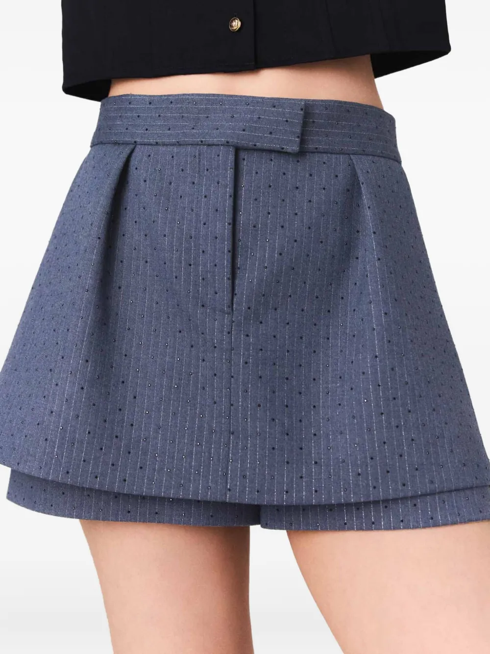 Maje Shorts met krijtstreep Blauw