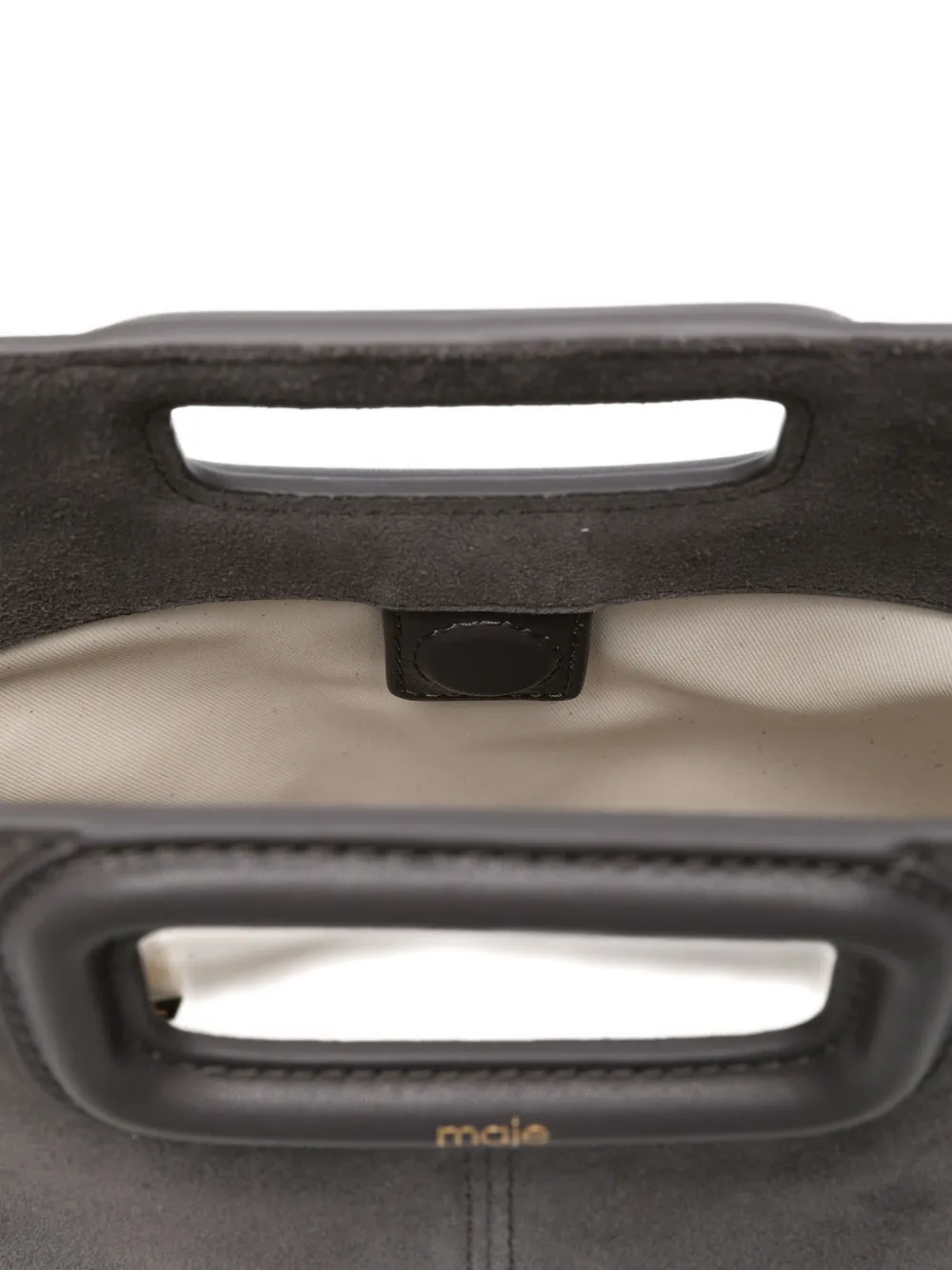 Maje M suède crossbodytas met franje Grijs