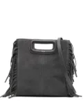 Maje M fringed suede cross body bag - Grey