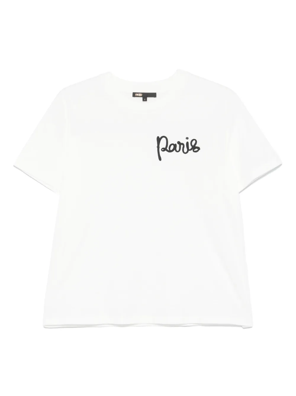 Maje playera con bordado | blanco | Image 1