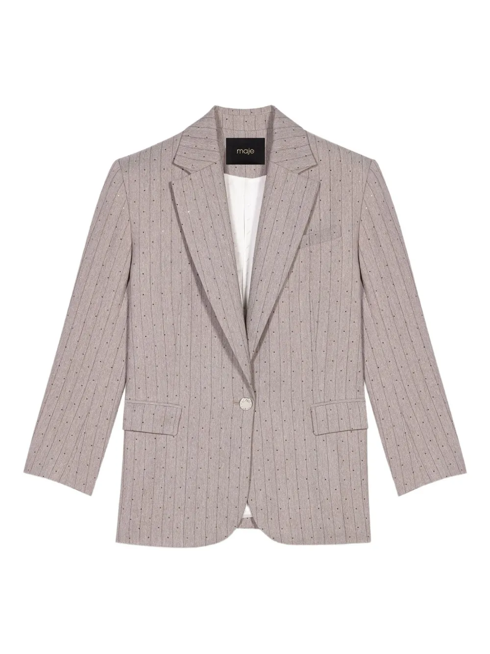 Maje rhinestone suit jacket | Grey | Image 1