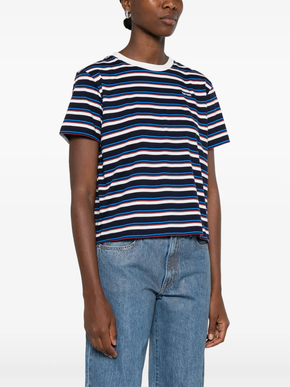 Maje Gestreept T-shirt Blauw