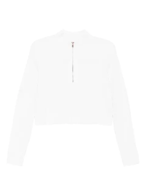 Maje short-zip ribbed sweater