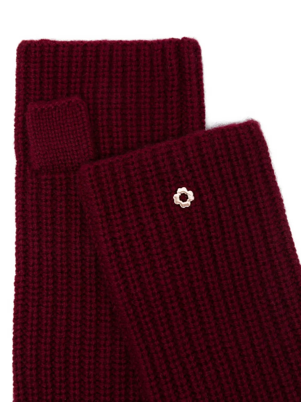 Maje gants nervurés à fleurs | Image 2