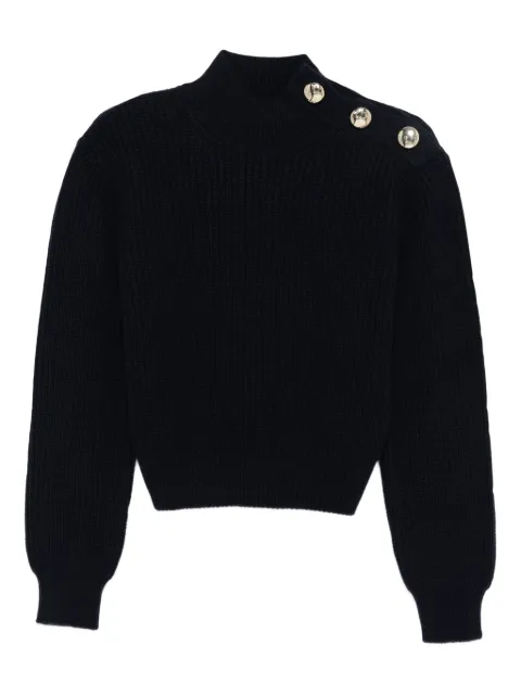 Maje high-neck button-detail sweater