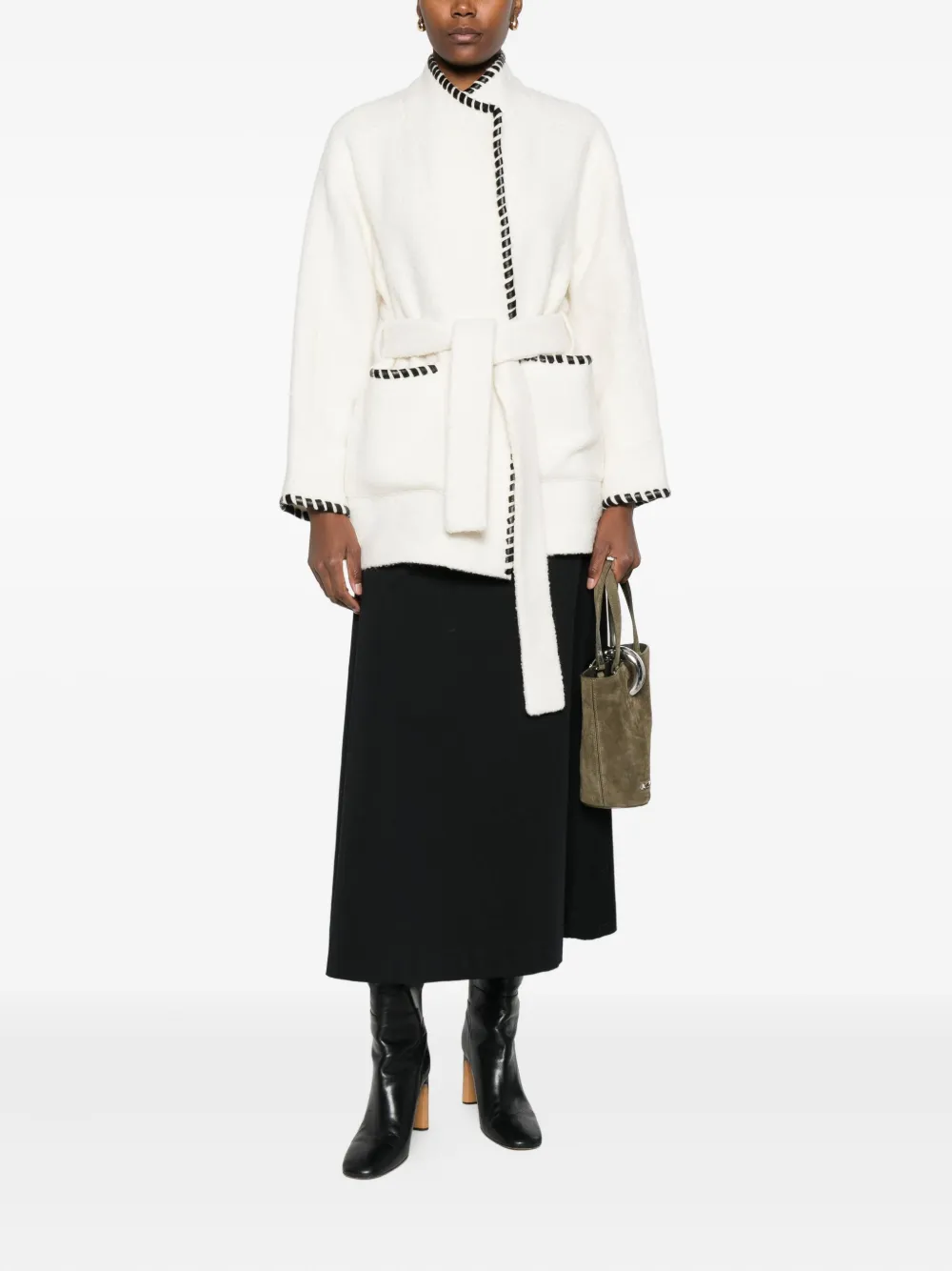 Maje braided-trim tied jacket | Bomber Jackets | Image 2