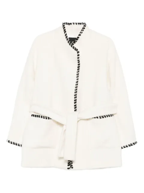 Maje braided-trim tied jacket