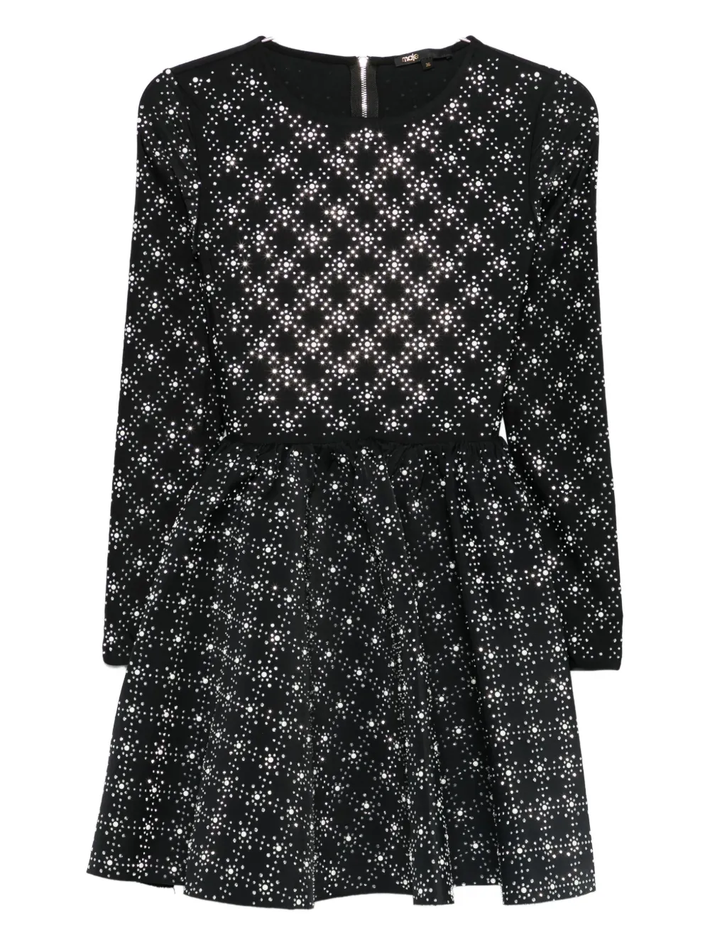 Maje Abito in maglia con strass - Nero