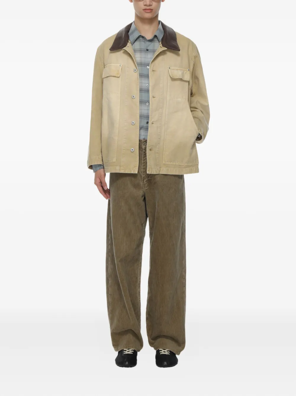 Auralee Ribfluwelen broek - Groen
