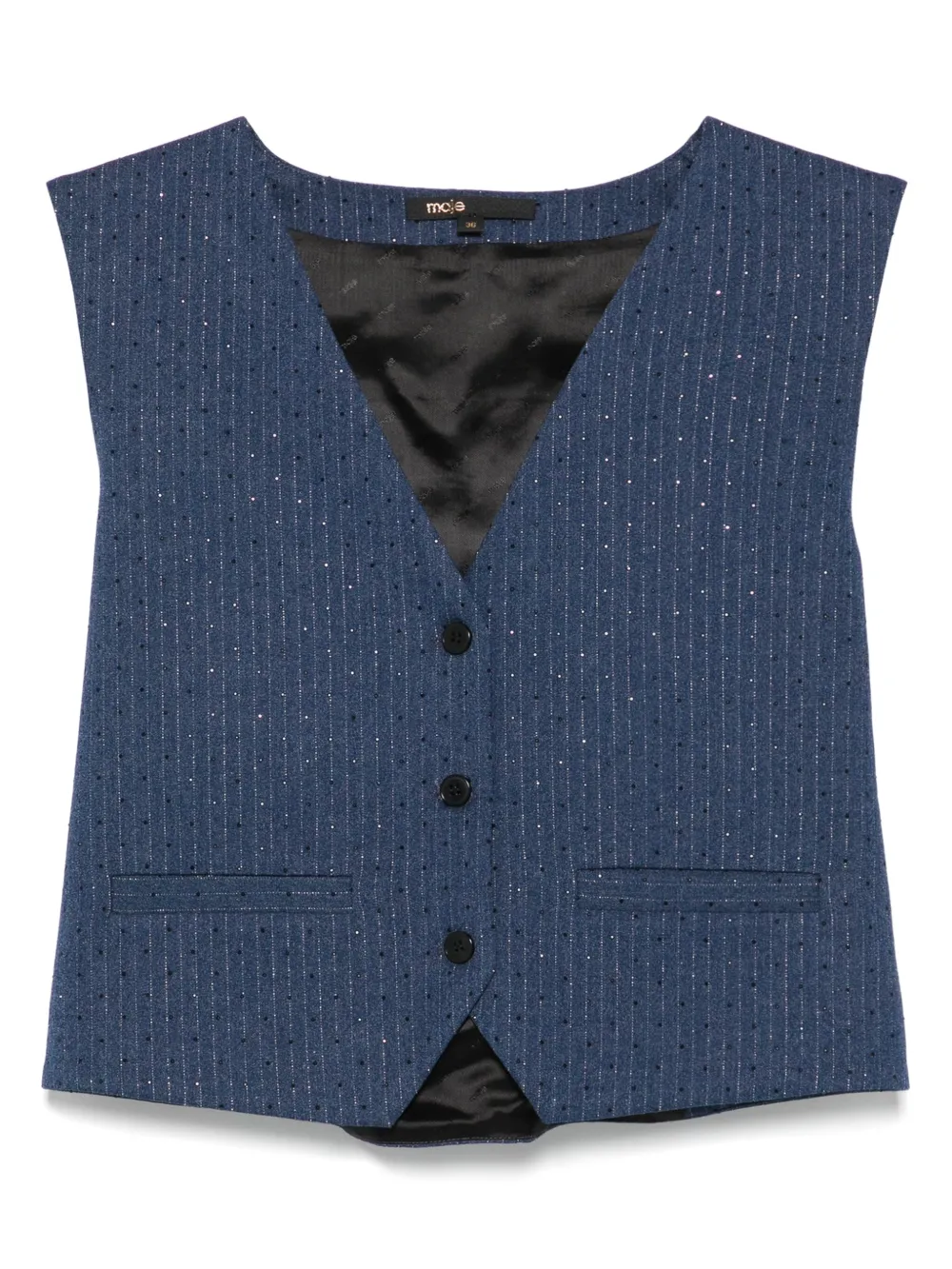 Maje Top met krijtstreep Blauw