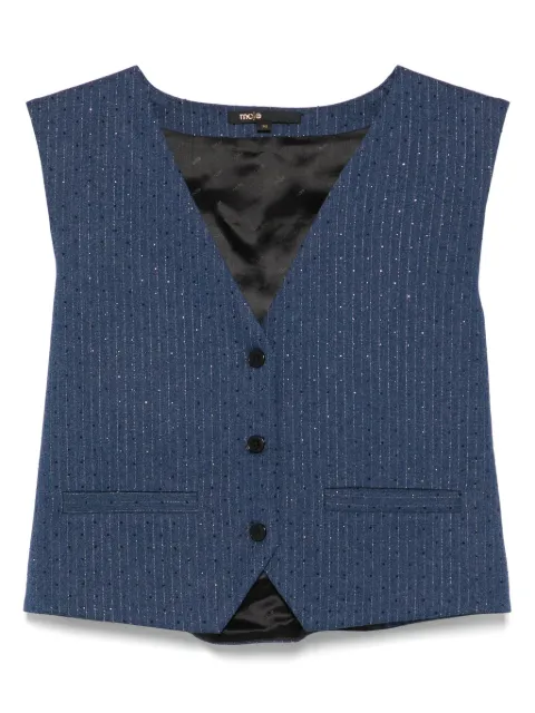 Maje pinstriped vest