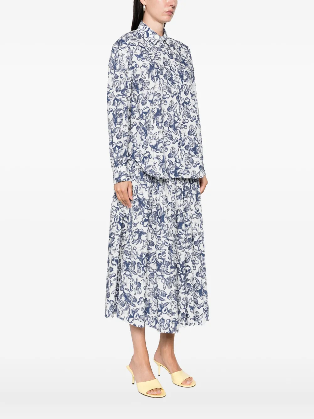 Maje Blouse met fruitprint Wit