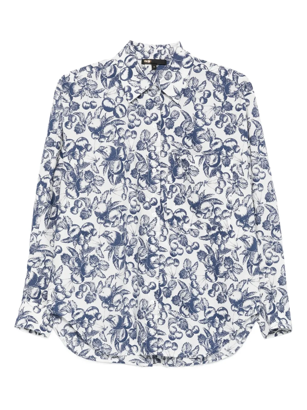 Maje Blouse met fruitprint Wit