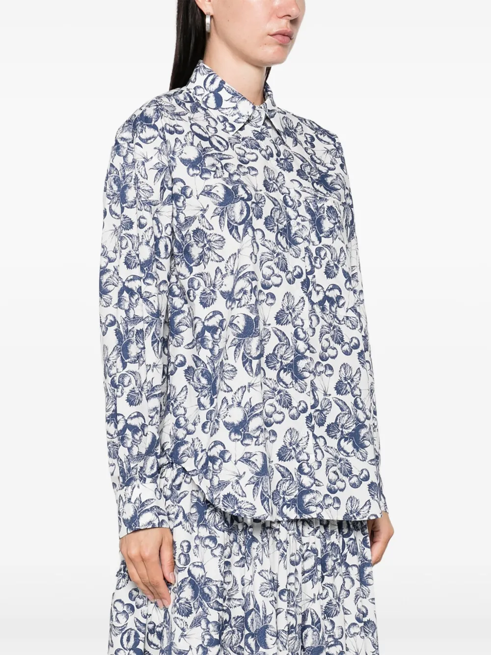  Maje Fruit-print Button Shirt - White 
