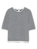 Maje rhinestone-embellished T-shirt - Grey