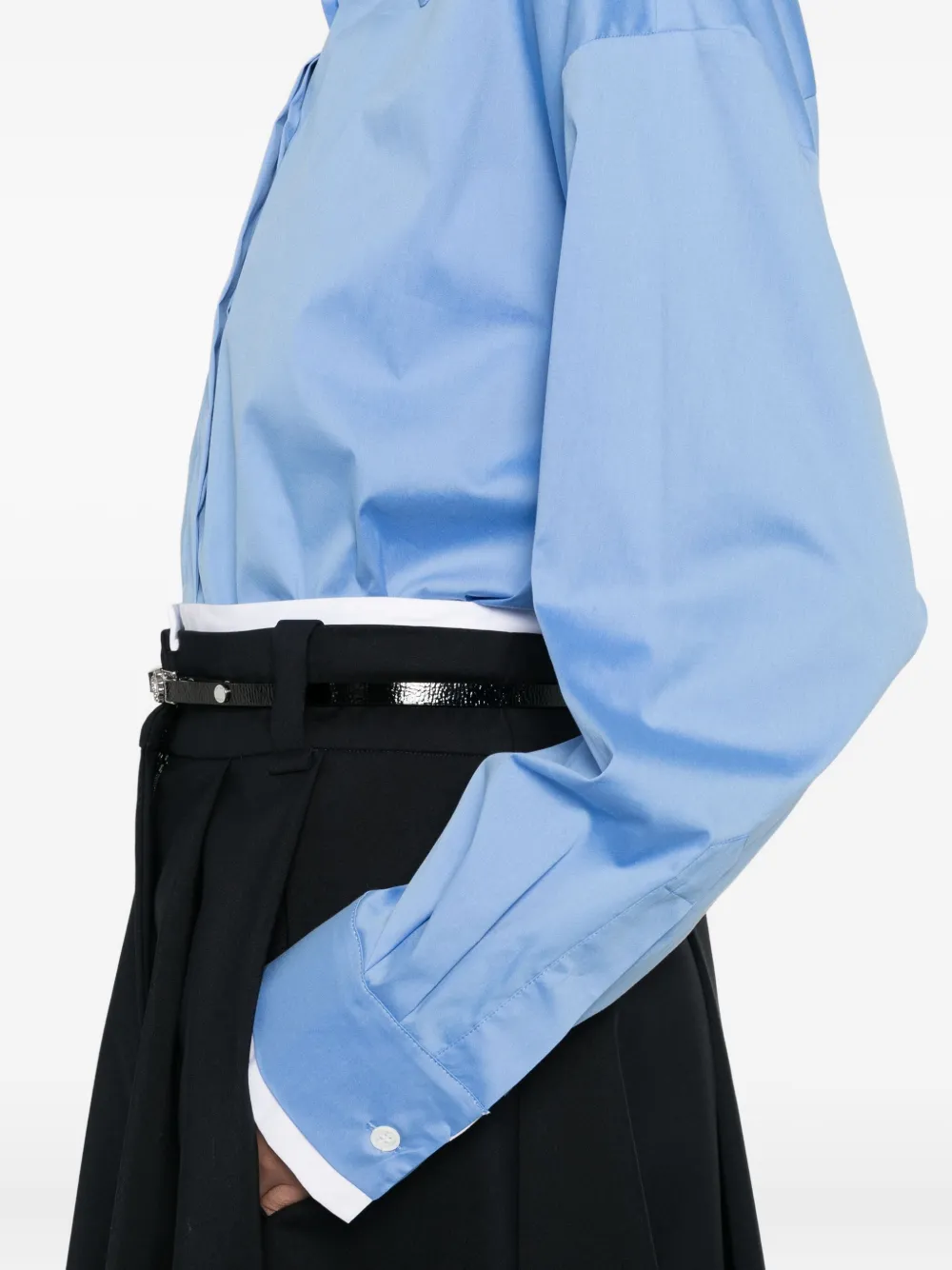 Maje Blouse met broche detail Blauw