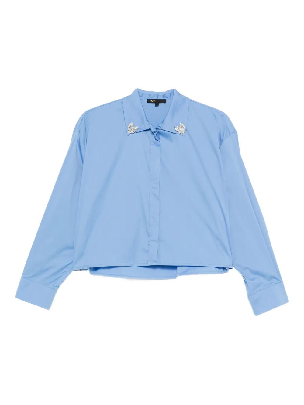 Maje Bluse mit Brosche | Blau | Image 1