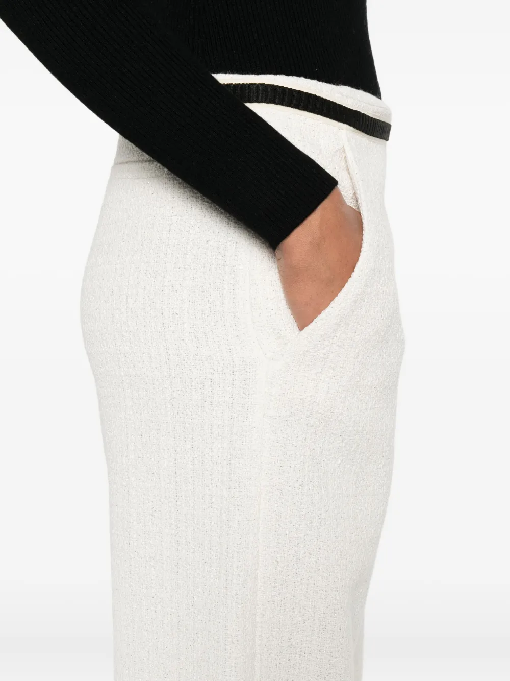 Maje Broek met lintdetail Beige
