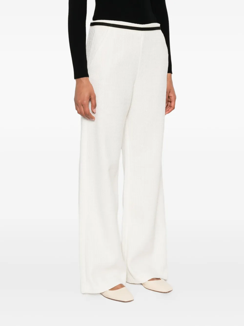 Maje Broek met lintdetail Beige