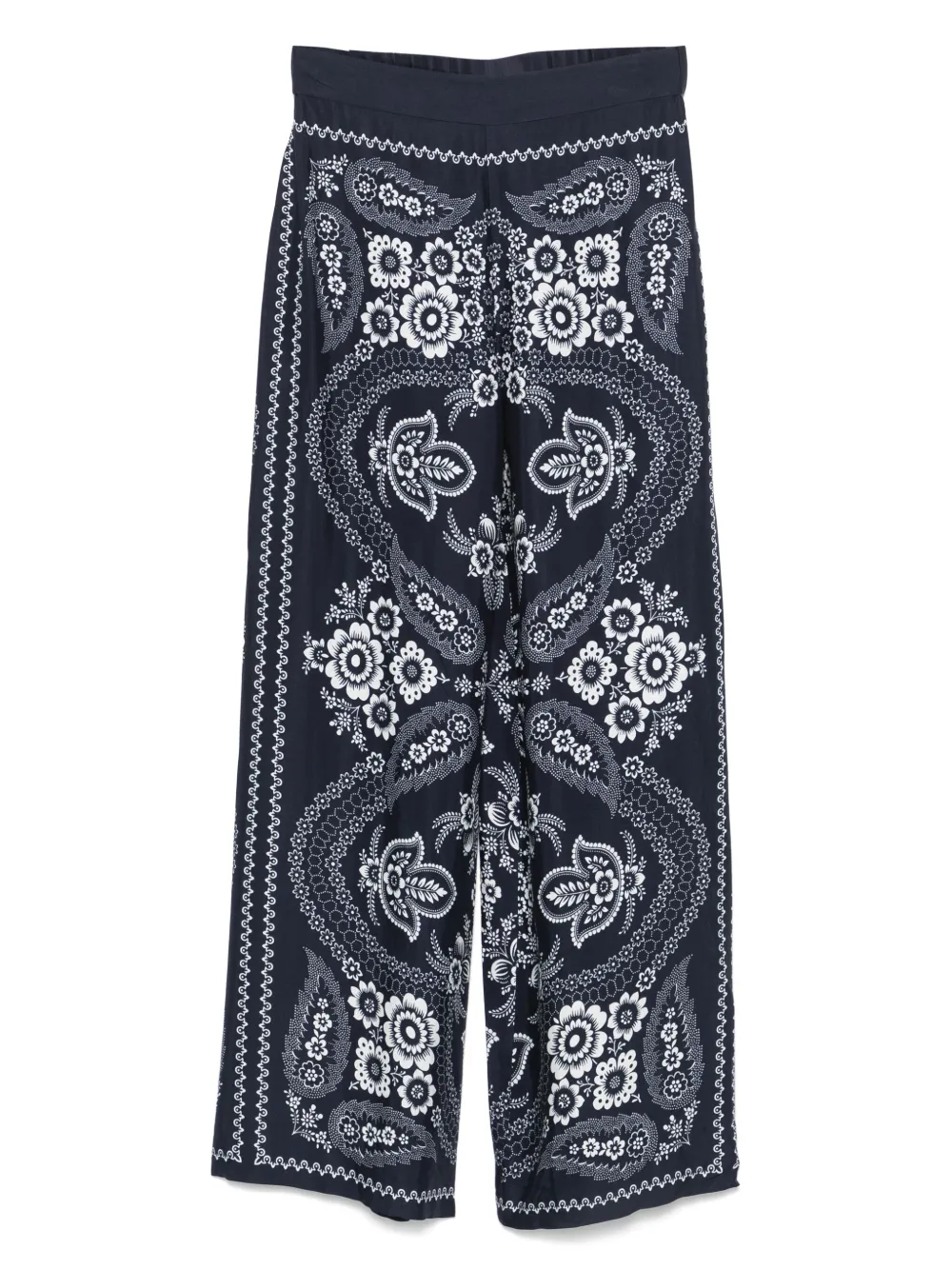 Maje Broek met wijde pijpen Blauw